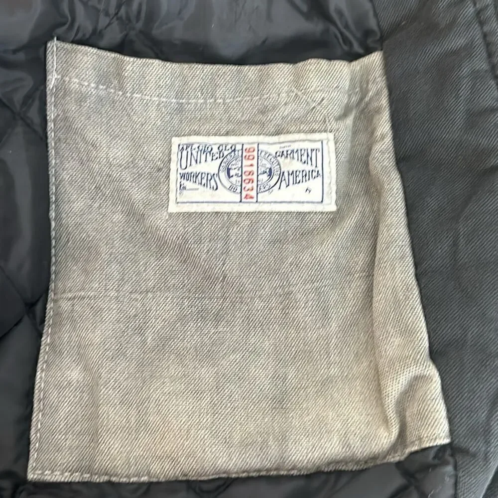 Vintage Dodge Embroidered Letterman’s jacket Denim fabric Sun Damaged L